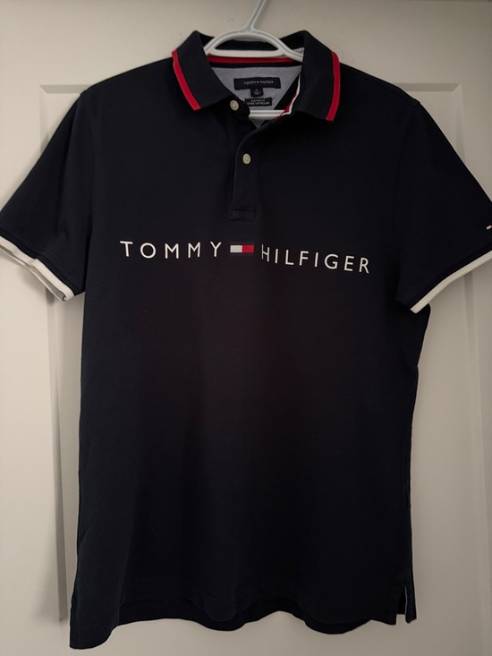 Tommy Hilfiger Other - Tommy Hilfiger Navy Polo with Red Accent and White Logo